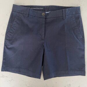 Talbots Girlfriend Chino 7" Cotton Casual Easycare 4 Pocket Shorts Blue Sz 6